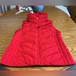 Women’s Talbots Red Quilted Vest